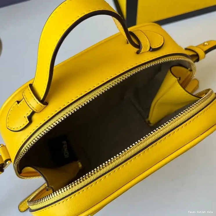 Affordable Leather O'Lock In Mini Calf Case Fendi Yellow Camera 0622